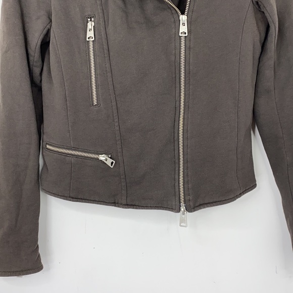 All Saints Kit Biker Sweats Moto Zip Up - Picture 4 of 8
